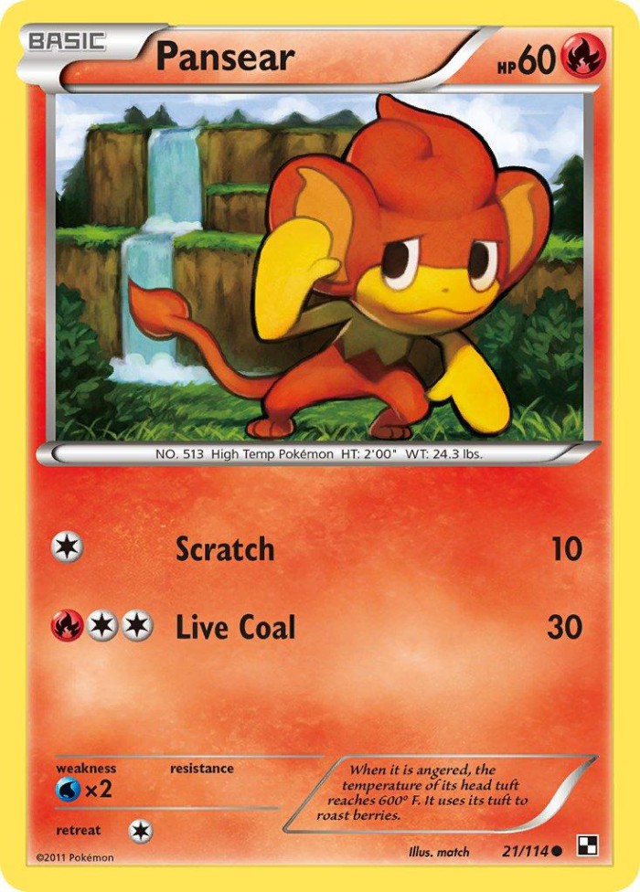 Carte Pokémon: Pansear [Flamajou]