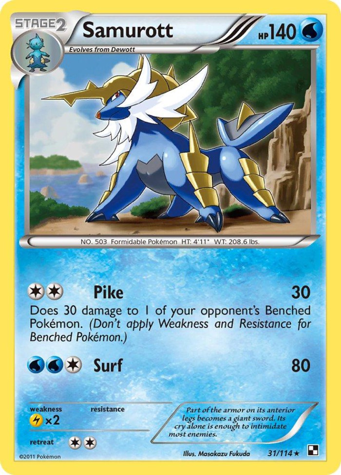 Carte Pokémon: Samurott [Clamiral]