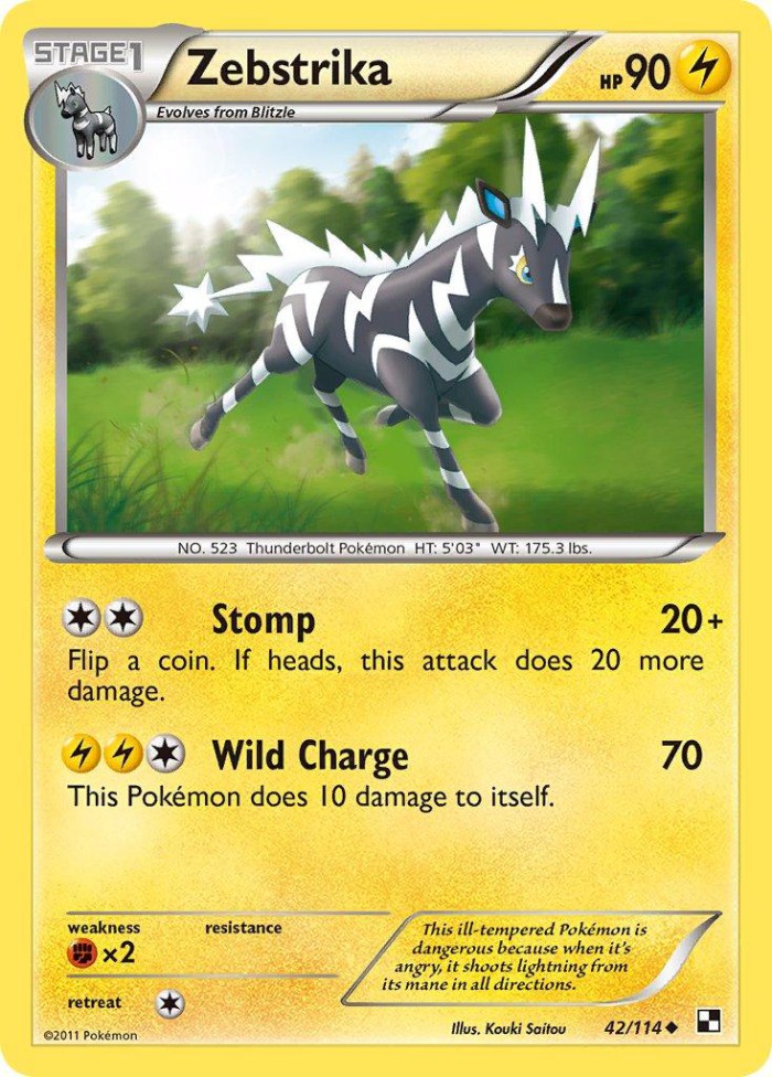 Carte Pokémon: Zebstrika [Zéblitz]