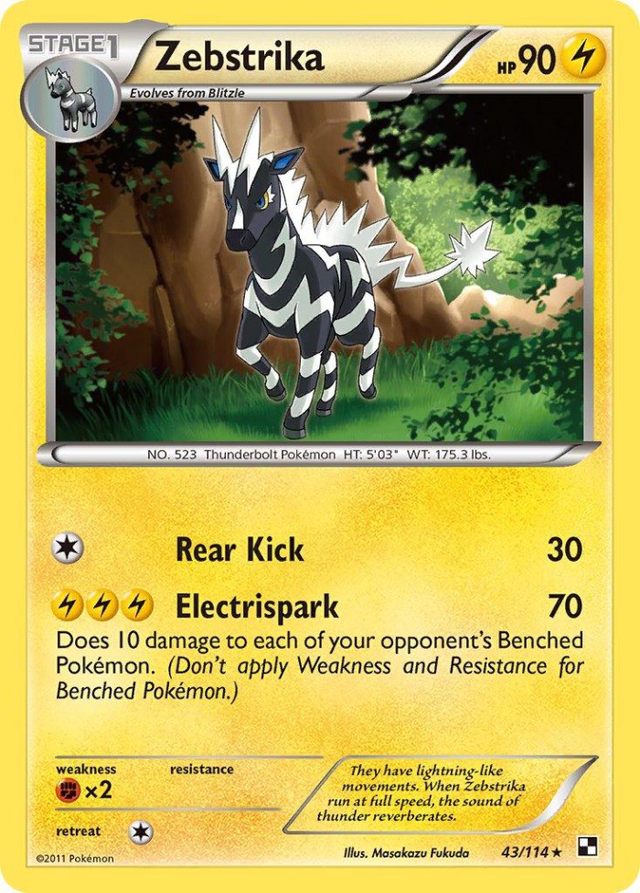 Carte Pokémon: Zebstrika [Zéblitz]