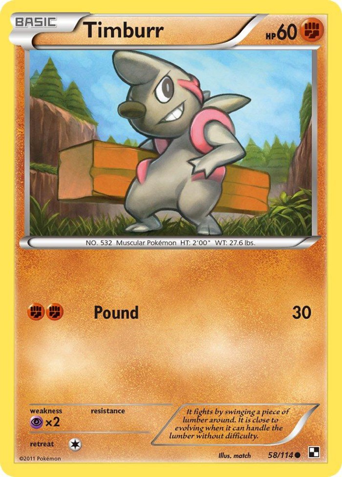 Carte Pokémon: Timburr [Charpenti]