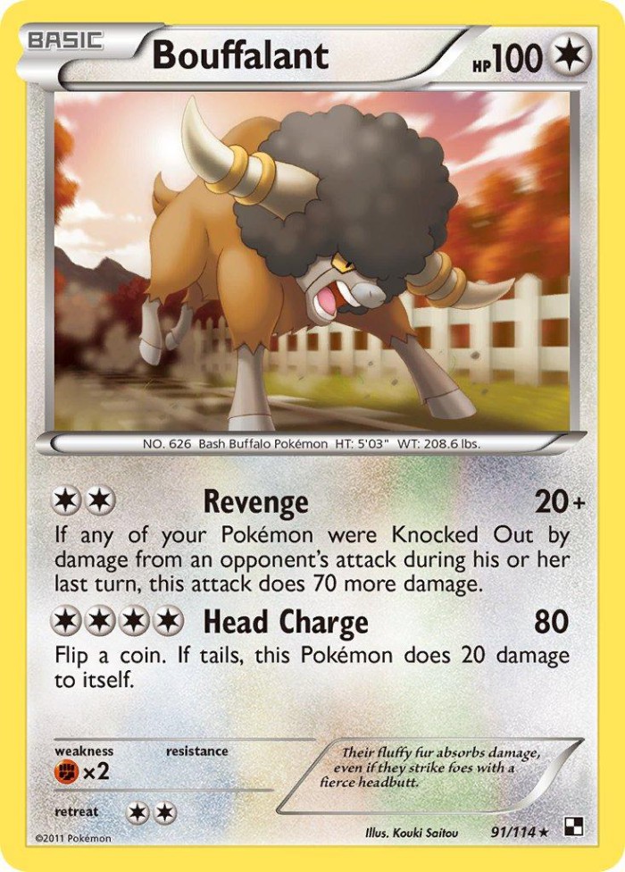 Carte Pokémon: Bouffalant [Frison]