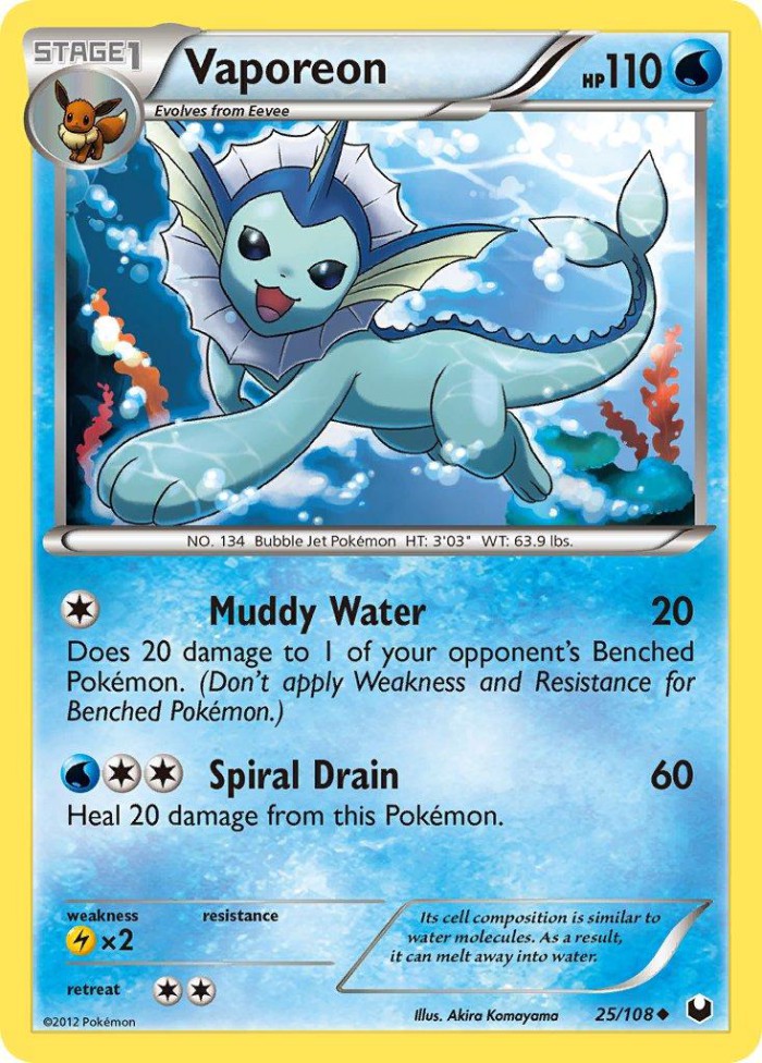 Carte Pokémon: Vaporeon [Aquali]