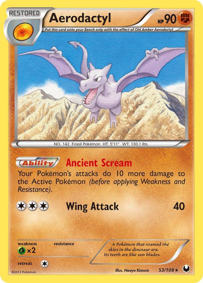 Carte Pokémon: Aerodactyl [Ptéra]
