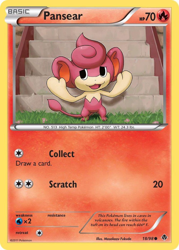 Carte Pokémon: Pansear [Flamajou]