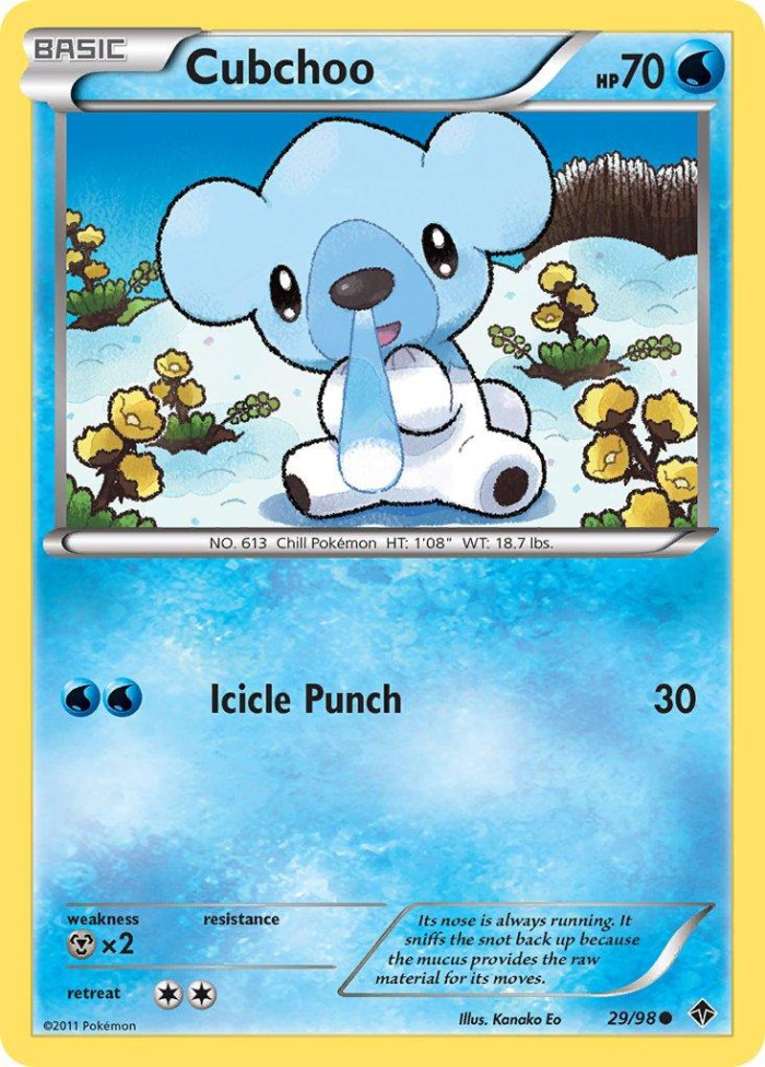 Carte Pokémon: Cubchoo [Polarhume]