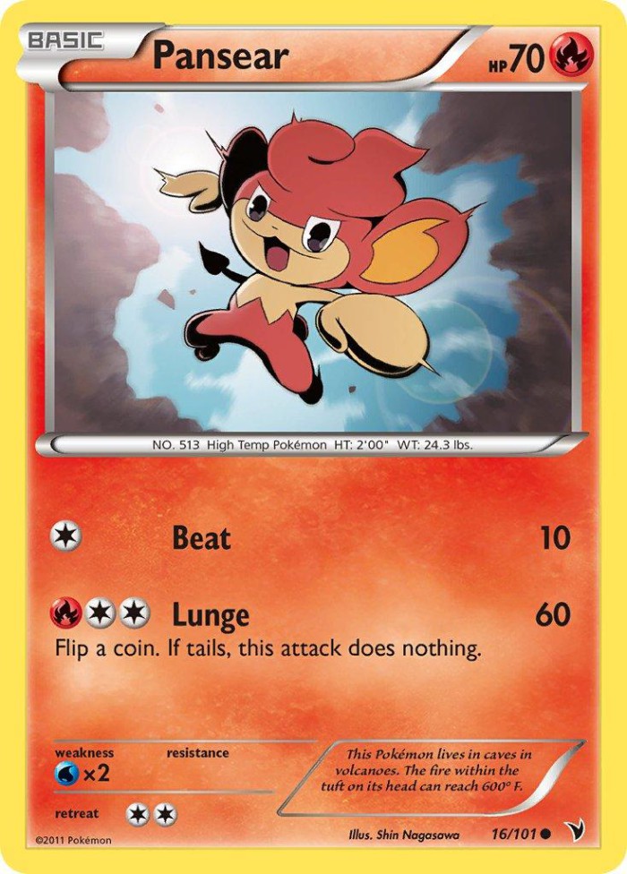 Carte Pokémon: Pansear [Flamajou]