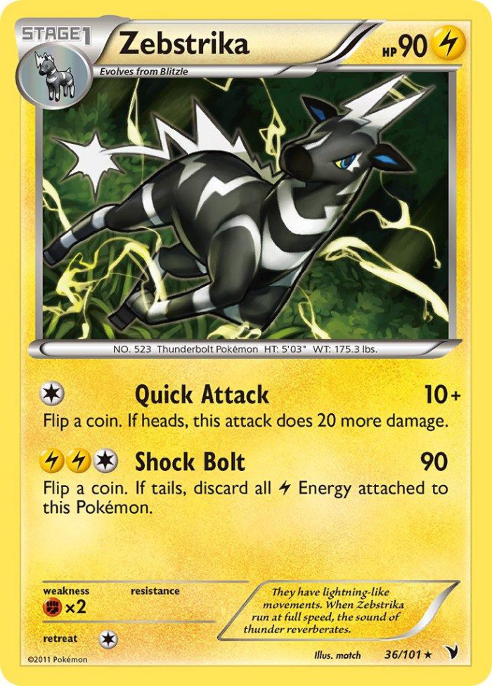 Carte Pokémon: Zebstrika [Zéblitz]