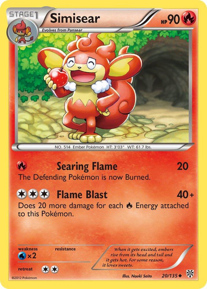 Carte Pokémon: Simisear [Flamoutan]