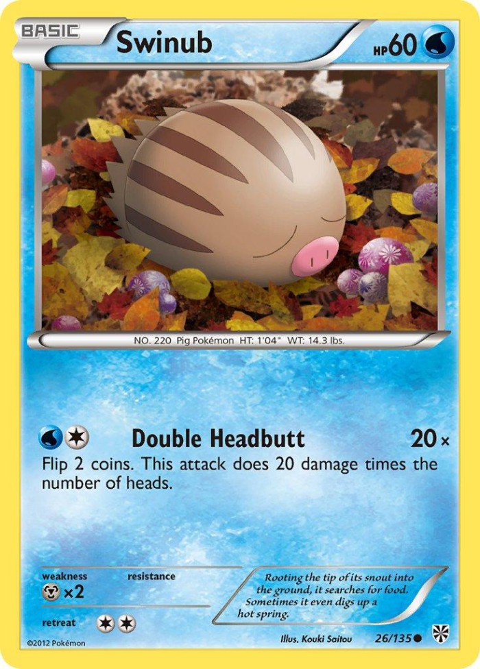 Carte Pokémon: Swinub [Marcacrin]