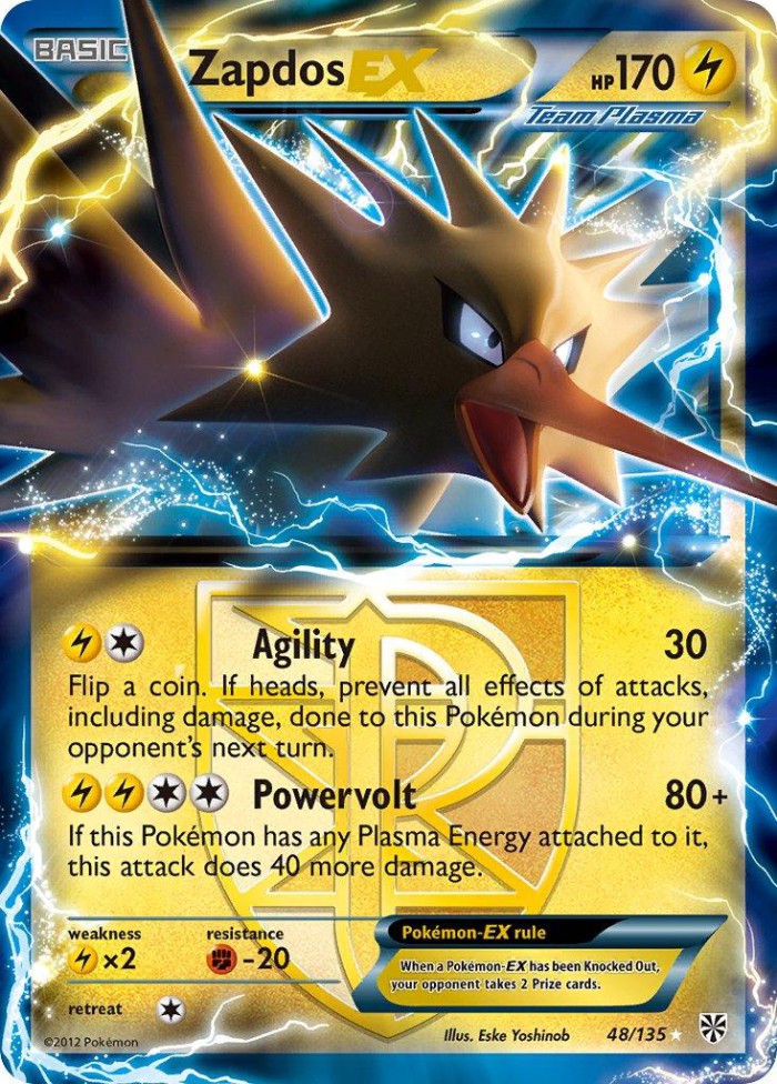 Carte Pokémon: Zapdos EX [Électhor EX]