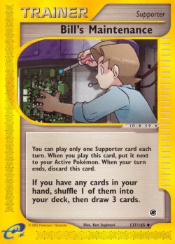 Carte Pokémon: Bill's Maintenance