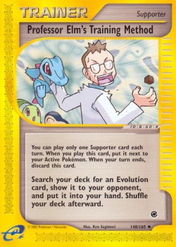 Carte Pokémon: Professor Elm's Training Method