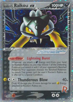 Carte Pokémon: Rocket's Raikou ex