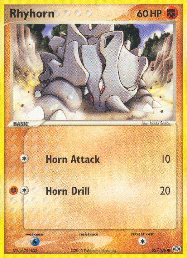 Carte Pokémon: Rhyhorn [Rhinocorne]