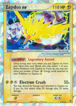 Carte Pokémon: Zapdos ex