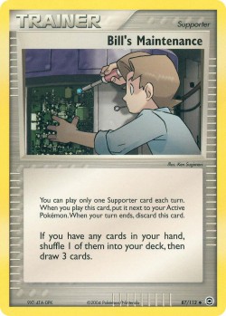 Carte Pokémon: Bill's Maintenance