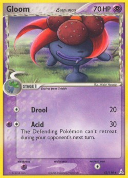 Carte Pokémon: Gloom δ