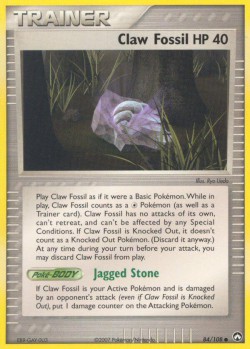 Carte Pokémon: Claw Fossil