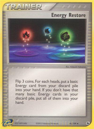 Carte Pokémon: Energy Restore [Restauration d'énergie]