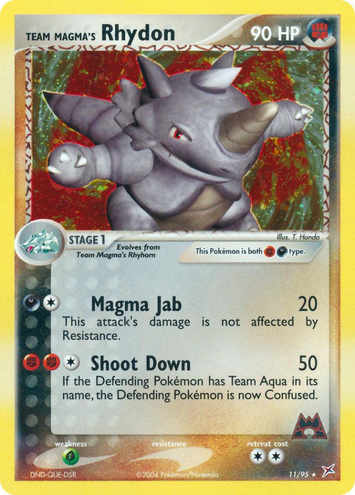 Carte Pokémon: Team Magma's Rhydon [Rhinoféros de Team Magma]