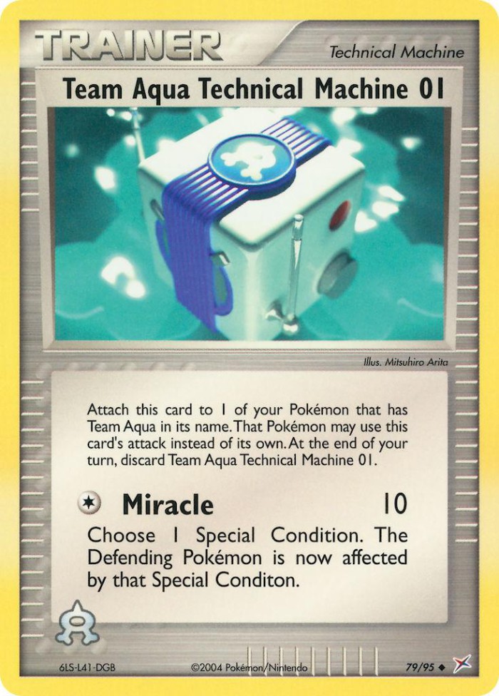 Carte Pokémon: Team Aqua Technical Machine 01 [Machine Technique 01 de Team Aqua]