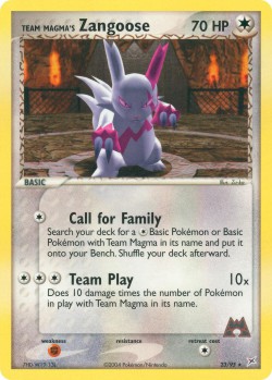 Carte Pokémon: Team Magma's Zangoose