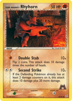 Carte Pokémon: Team Magma's Rhyhorn