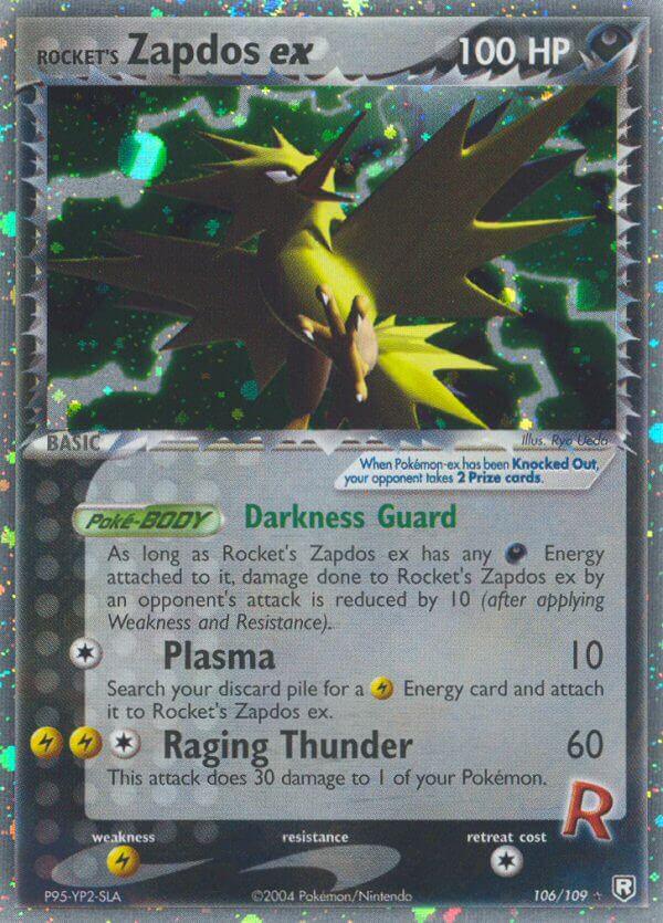 Carte Pokémon: Rocket's Zapdos ex [Électhor de Rocket ex]