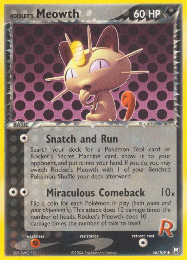 Carte Pokémon: Rocket's Meowth [Miaouss de Rocket]