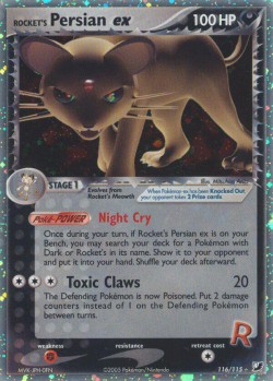 Carte Pokémon: Rocket's Persian ex