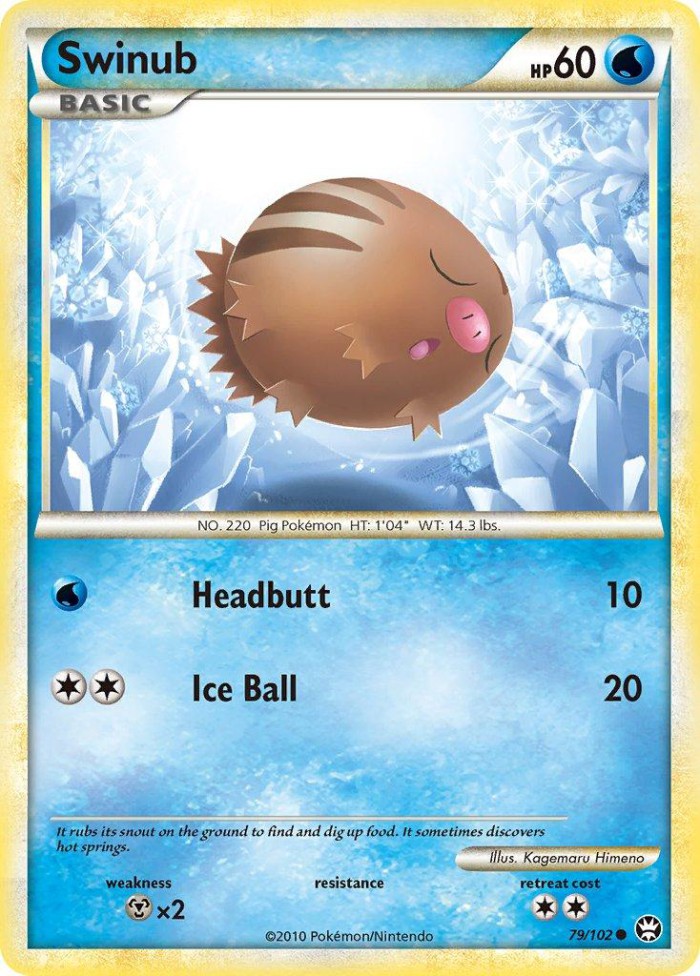 Carte Pokémon: Swinub [Marcacrin]