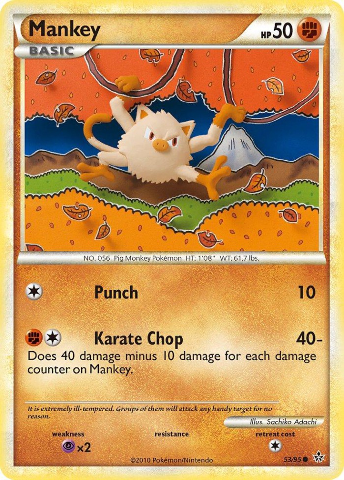 Carte Pokémon: Mankey [Férosinge]