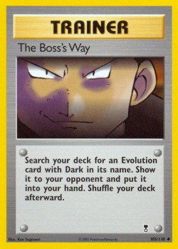 Carte Pokémon: The Boss's Way