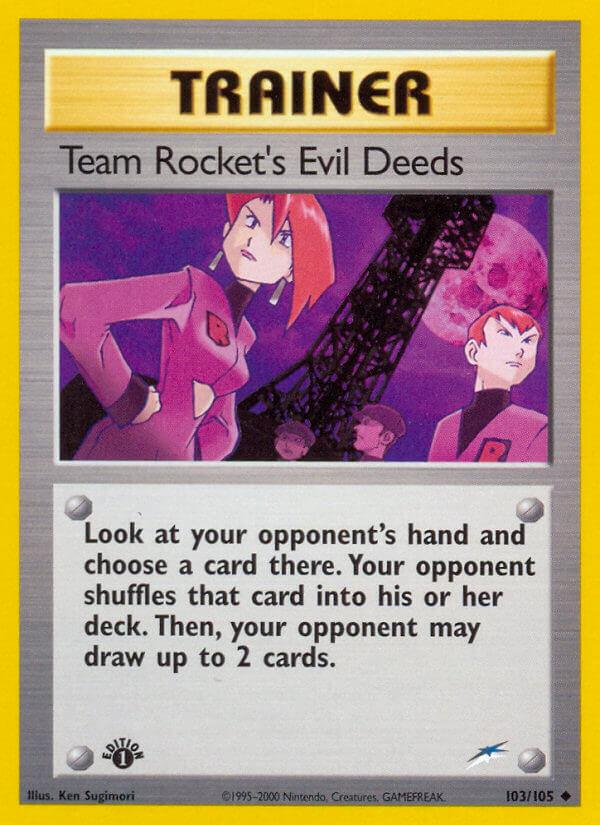 Carte Pokémon: Team Rocket's Evil Deeds [Mauvaises actions des Team Rocket]