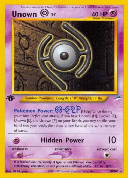 Carte Pokémon: Unown [H]