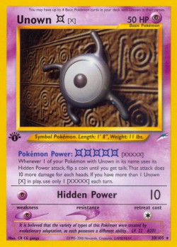 Carte Pokémon: Unown [X]