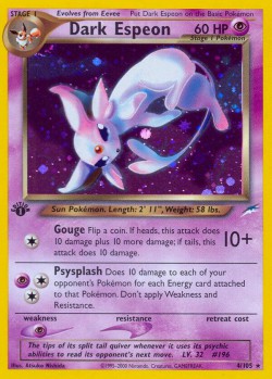 Carte Pokémon: Dark Espeon