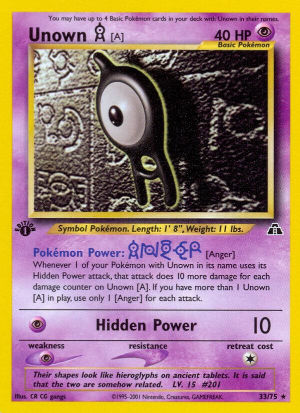 Carte Pokémon: Unown [A] [Zarbi [A]]