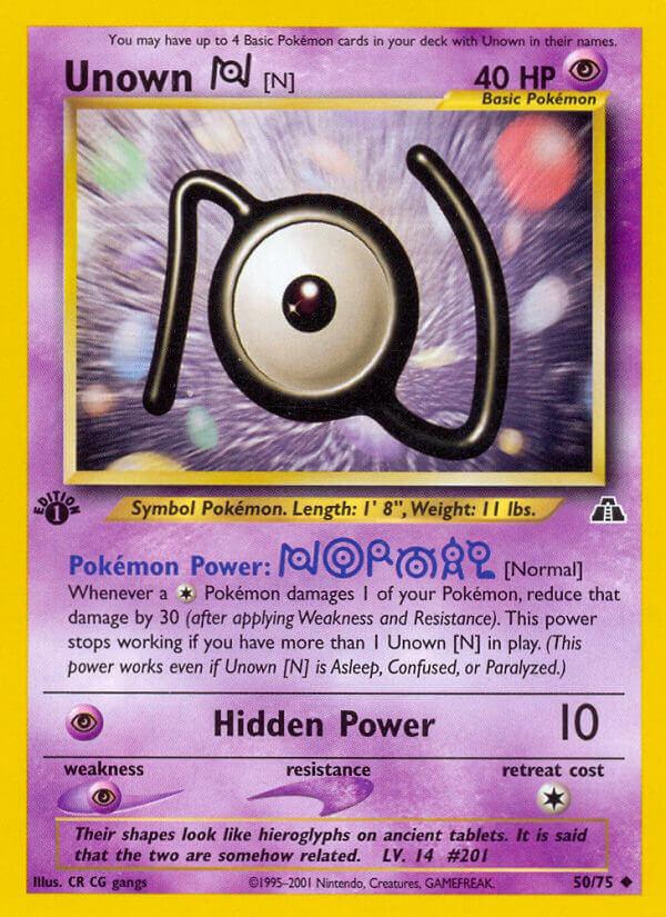 Carte Pokémon: Unown [N] [Zarbi [N]]