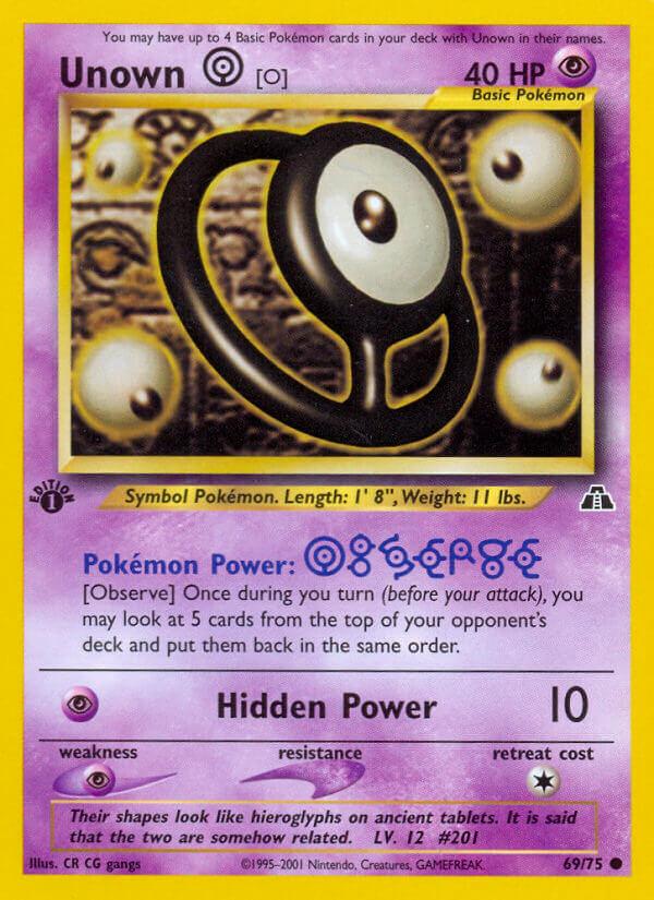 Carte Pokémon: Unown [O] [Zarbi [O]]