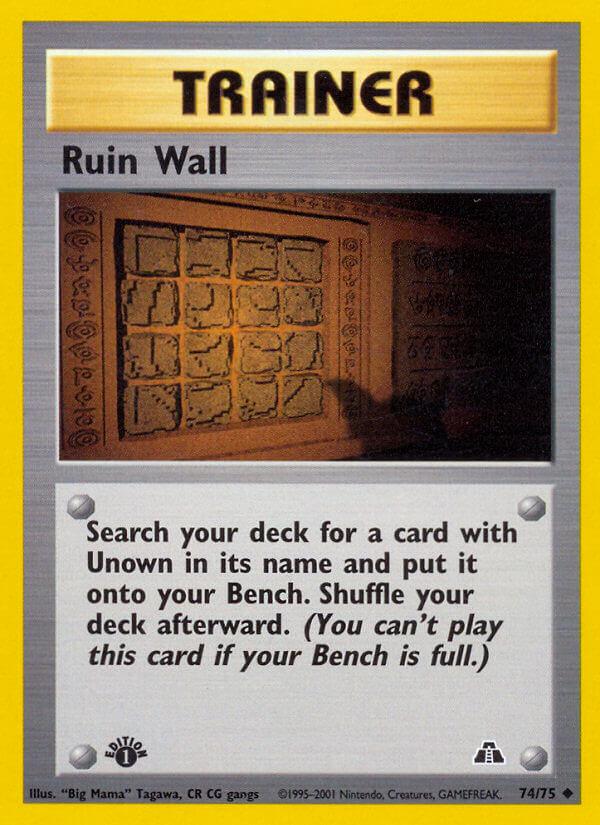 Carte Pokémon: Ruin Wall [Mur en ruines]