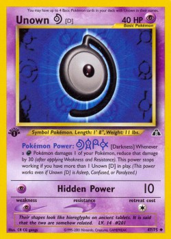 Carte Pokémon: Unown [D]