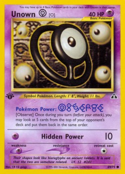 Carte Pokémon: Unown [O]