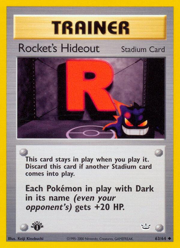 Carte Pokémon: Rocket's Hideout [Repaire des Rocket !]