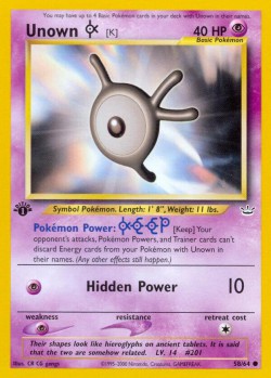 Carte Pokémon: Unown [K]