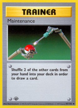 Carte Pokémon: Maintenance