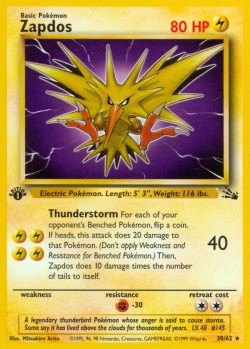 Carte Pokémon: Zapdos