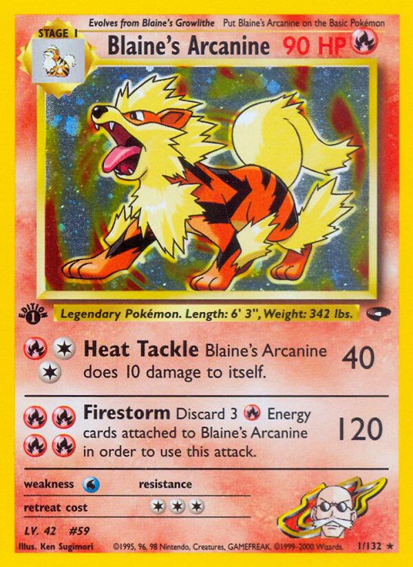 Carte Pokémon: Blaine's Arcanine [Arcanin d'Auguste]