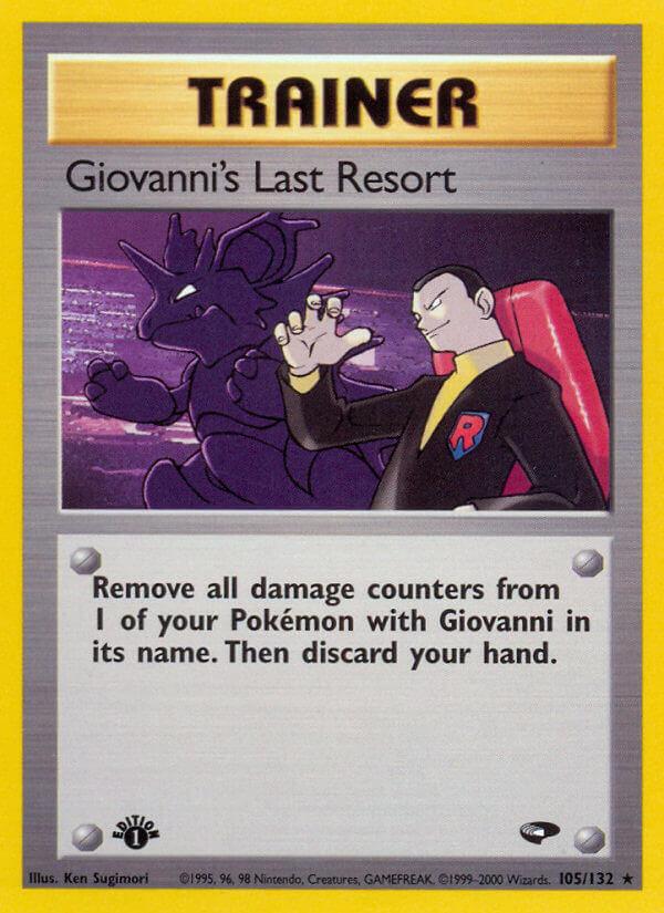 Carte Pokémon: Giovanni's Last Resort [Dernier Recours de Giovanni]